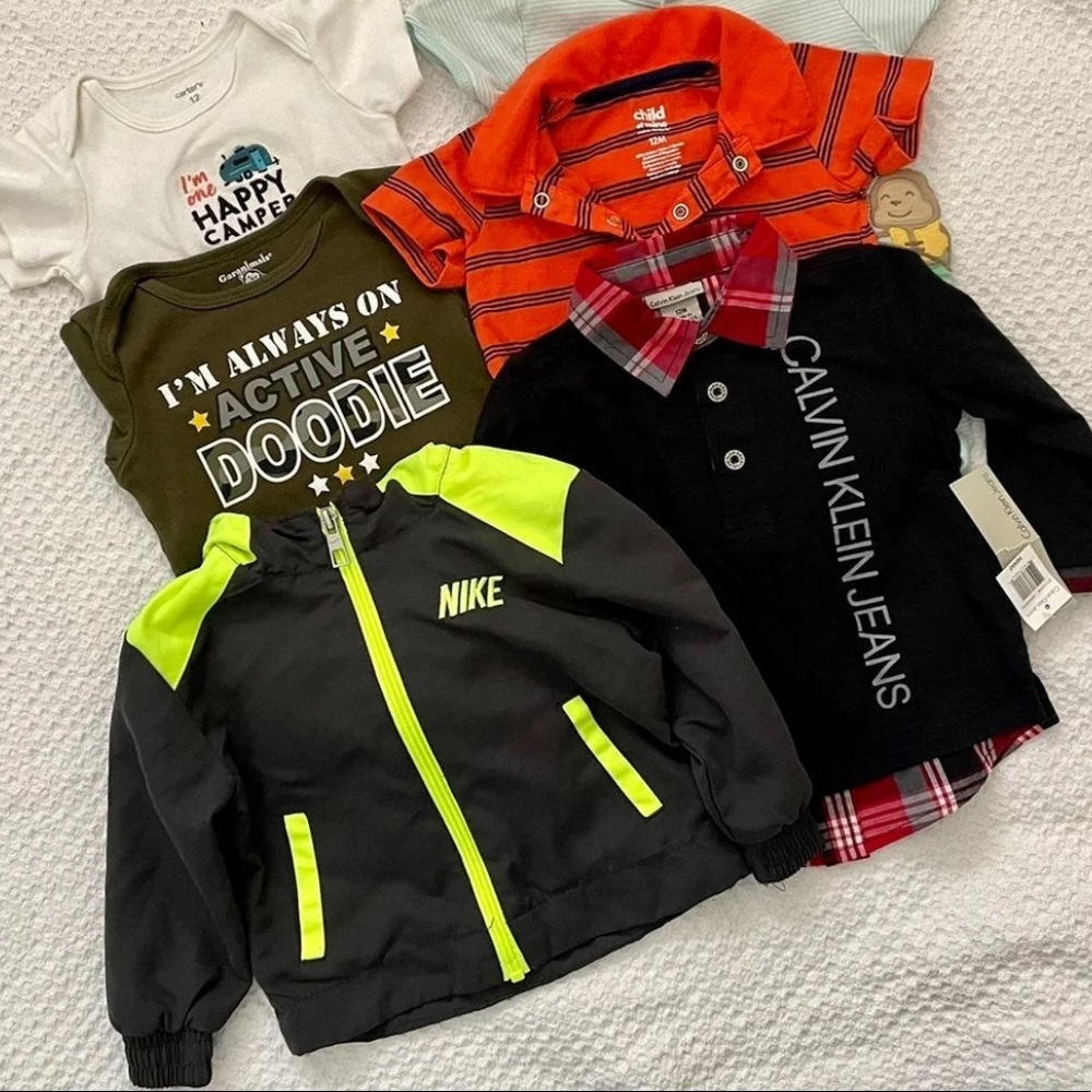 6 Piece Baby Boy's Clothes Bundle / Lot size 12 months Nike Carter’s Calvin